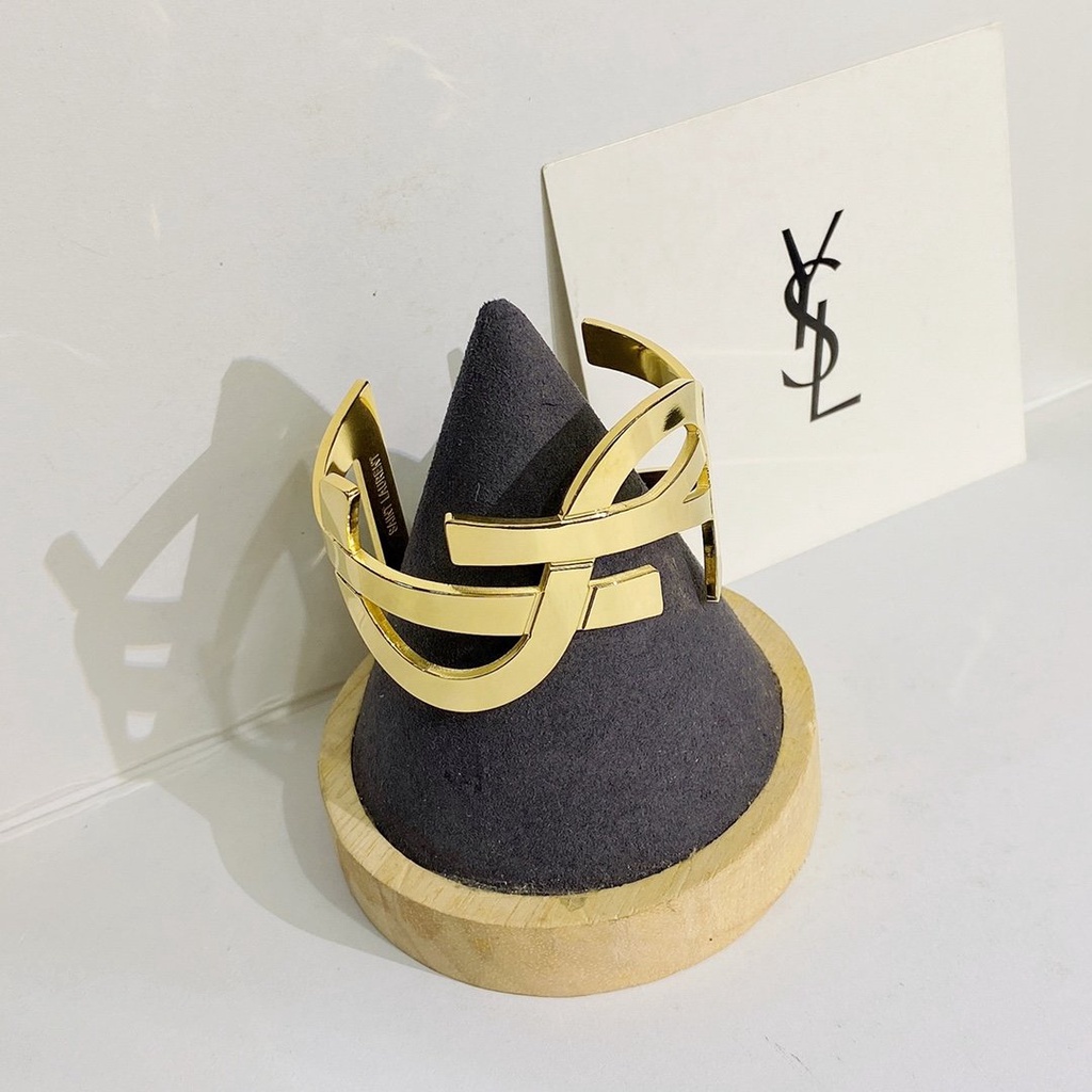 Vòng Đeo Tay Khắc Chữ YSL Bằng Thép Titan Thời Trang