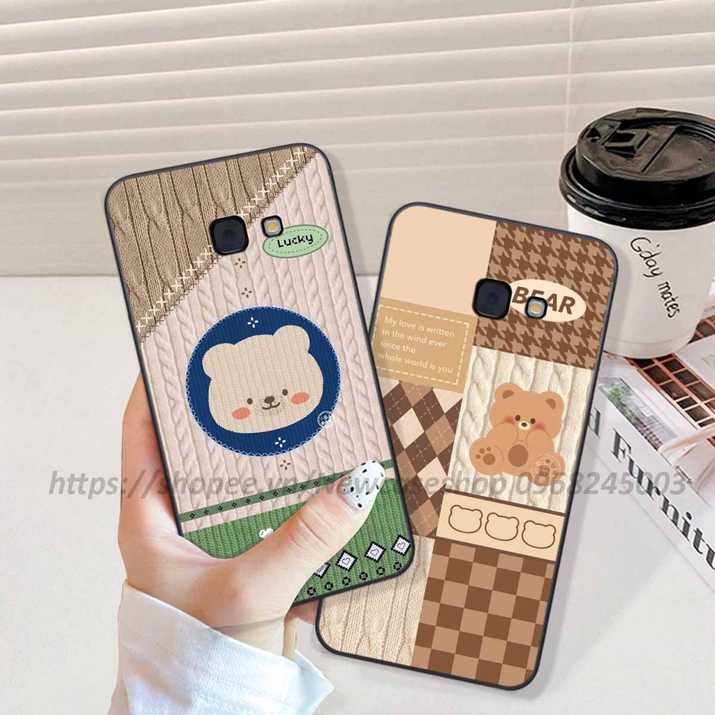 Ốp lưng Samsung A3-A5-A7 2016 / C9 / C9 Pro / A9 in hình họa tiết len Bear Cute
