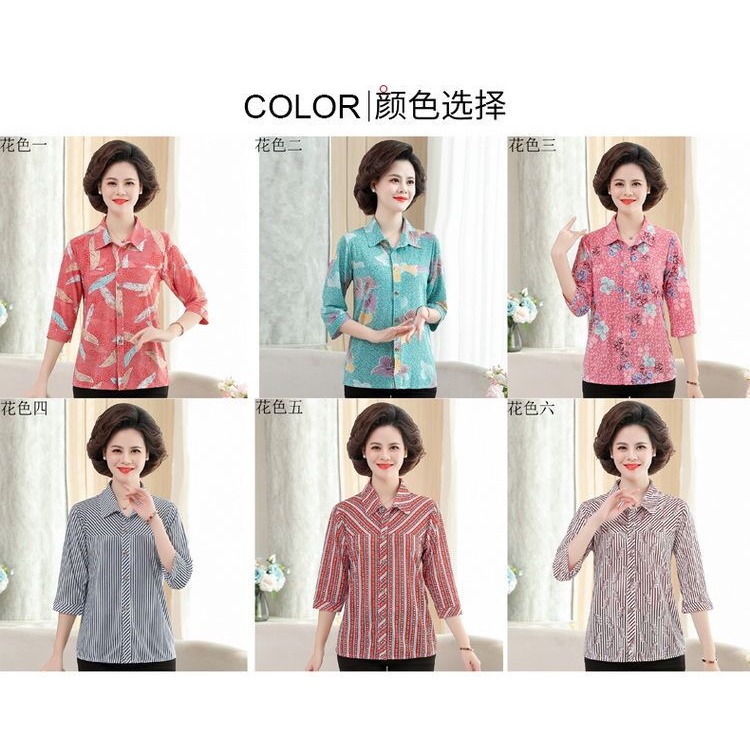 Áo Sơ Mi Ôm Dáng Thời Trang Mùa Hè 2023 60 Độ Cho Nữ Trung Niên
