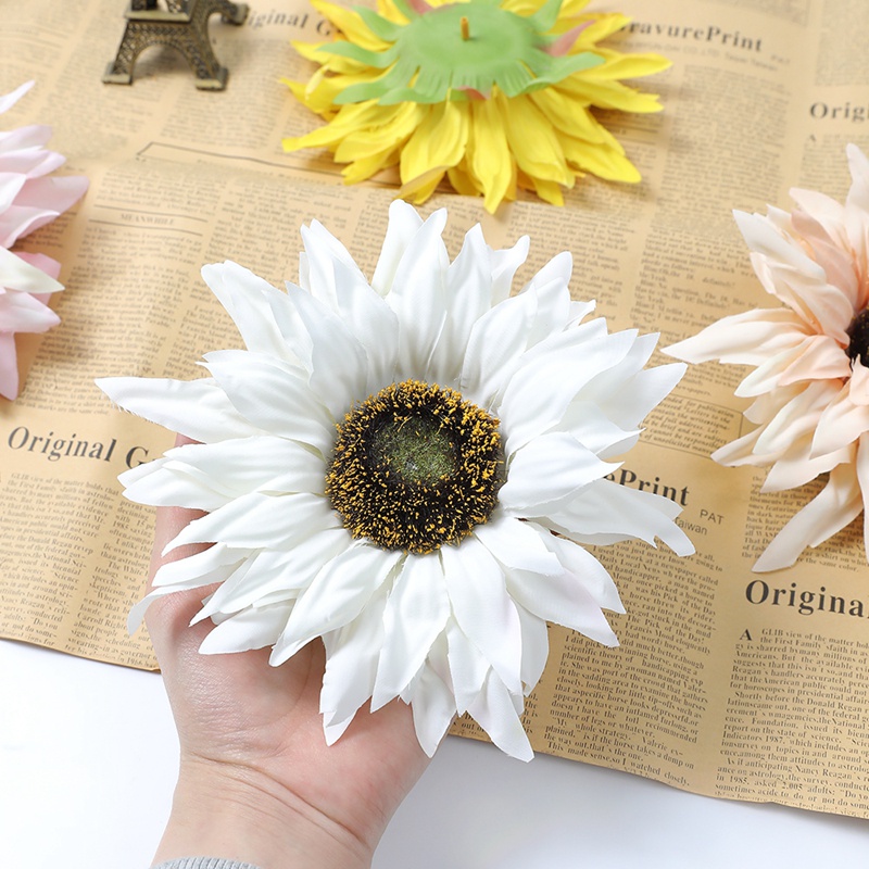 1 Bông Hoa Hướng Dương Giả Bằng Lụa Kích Thước 16CM Dùng Trang Trí Nhà Cửa / Tiệc Cưới