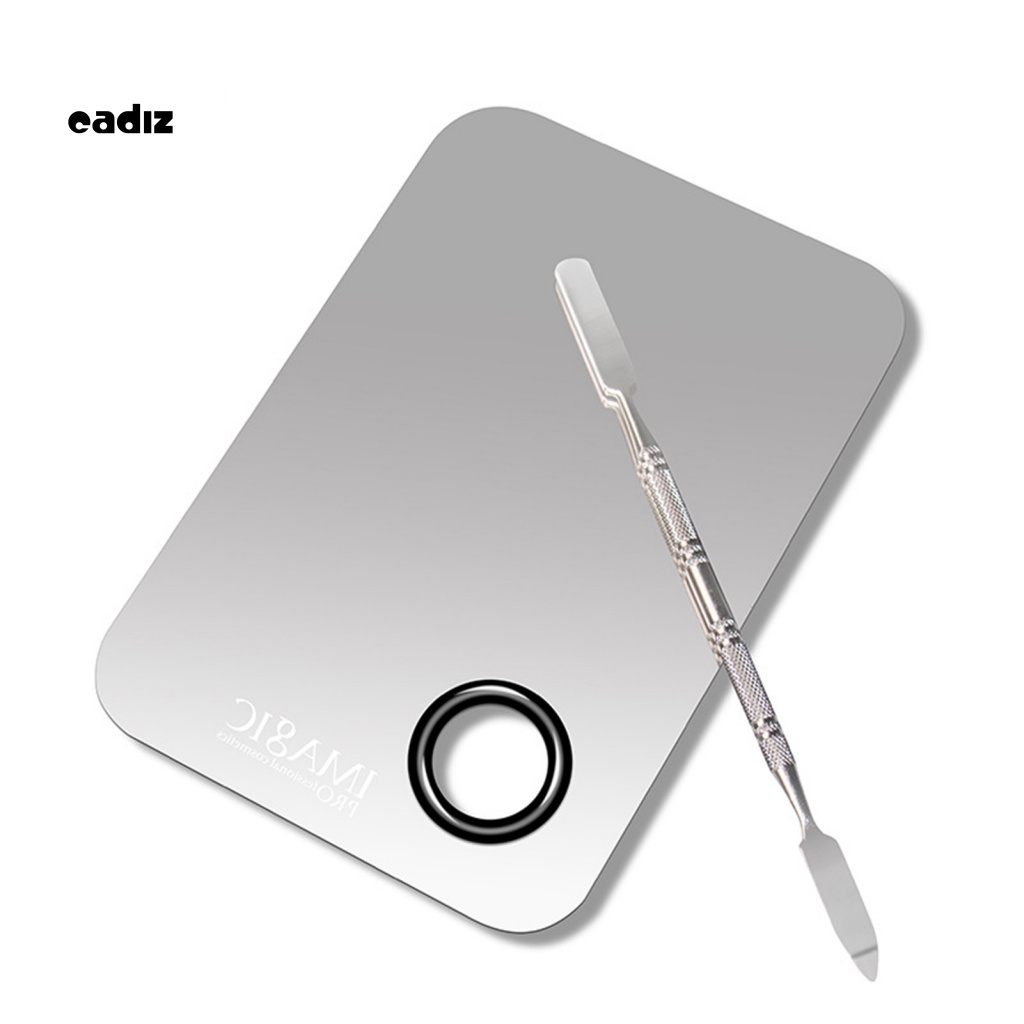 Khay Đựng Phấn Trang Điểm Bằng Thép Không Gỉ Có Tay Cầm Chống Trượt Tiện Dụng