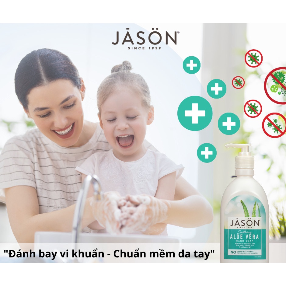 Sữa rửa tay JASON SOOTHING ALOE VERA HAND SOAP