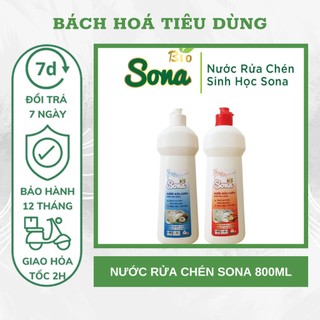 Nước rửa bát, nước rửa chén hữu cơ sona 800gr, nước rửa bát sạch không hại da tay