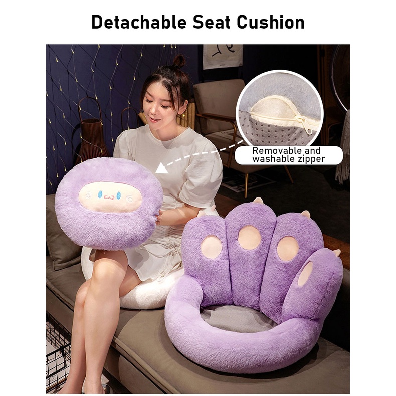 Munroe Đệm Ngồi Dày Dặn Mềm Mại Hình Móng Vuốt Mèo Dễ Thương Dành Cho Văn Phòng / Phòng Khách