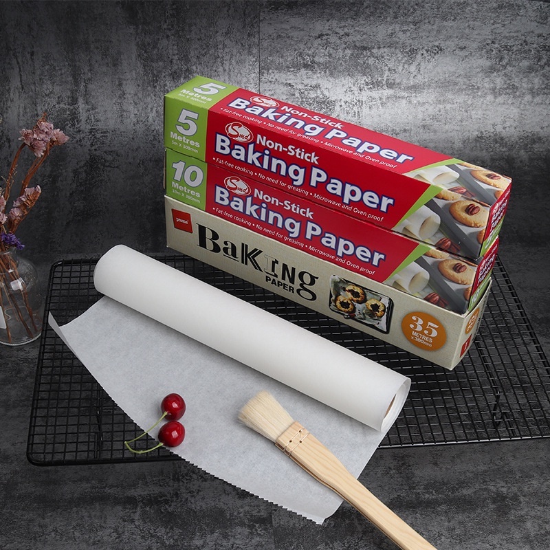Giấy nến báo Baking PaPer lót xửng hấp, nồi chiên không dầu 30cm x10m. ĐTBX