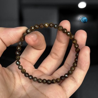 Vòng tay đá bronzite cắt giác 4mm