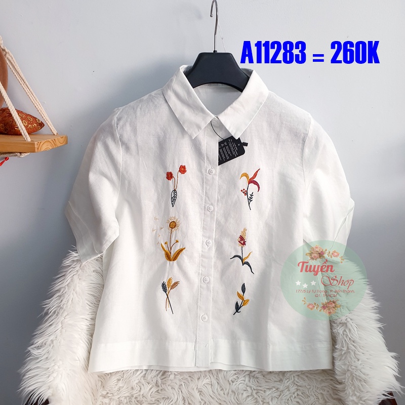ÁO SM THÊU HOA ĐỐI XỨNG