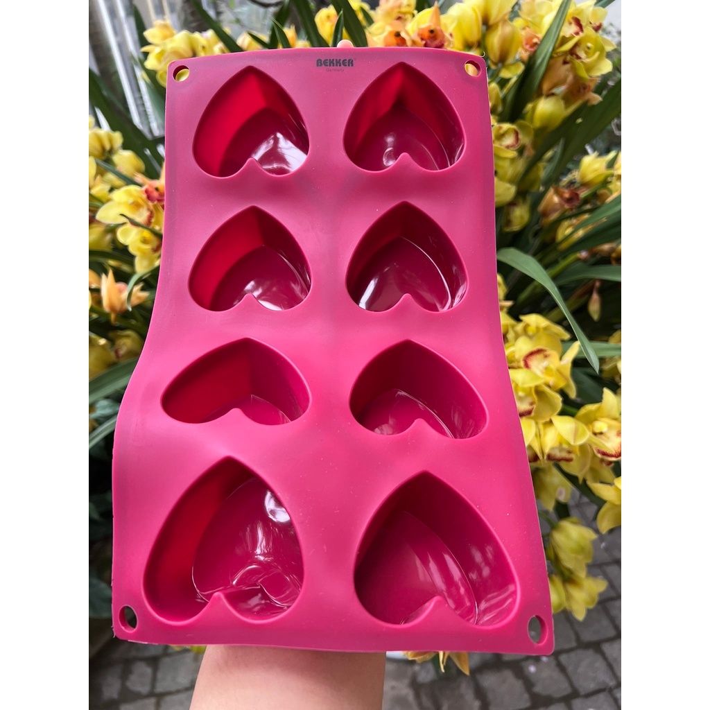 Khuôn bánh, khuôn đá BEKER bằng sillicone hình trái tim