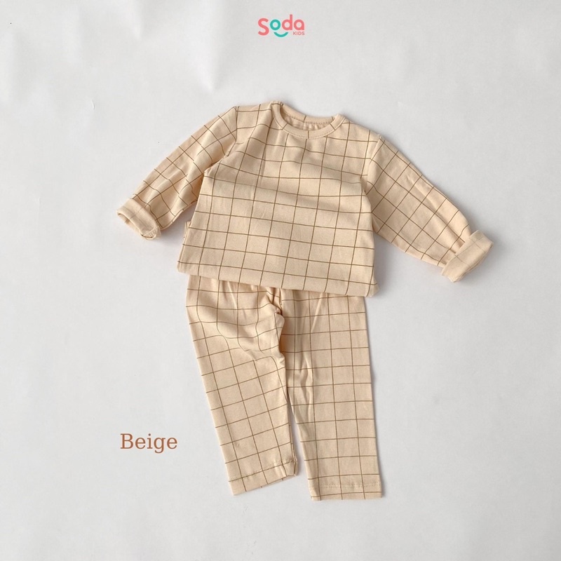 Bộ quần áo cotton Hàn cho bé sleepy pijama SODA KIDS