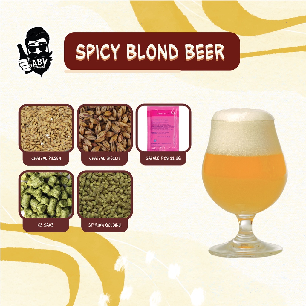 Set nguyên liệu nấu bia Spicy Blond Beer