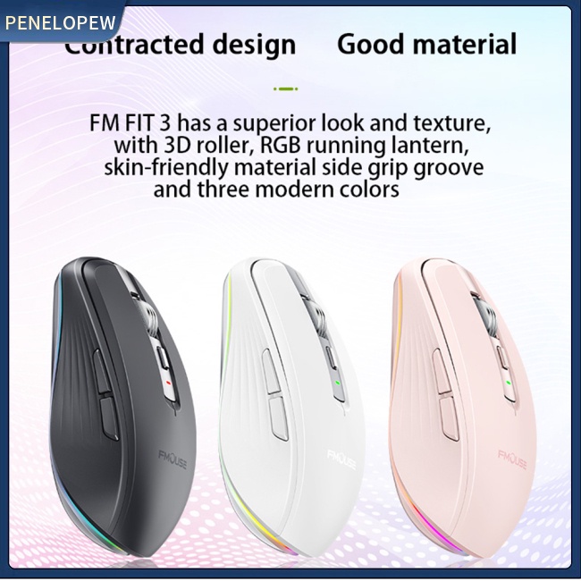 Chuột không dây 2.4g Bluetooth 5.1 Chế Độ Kép 2400dpi