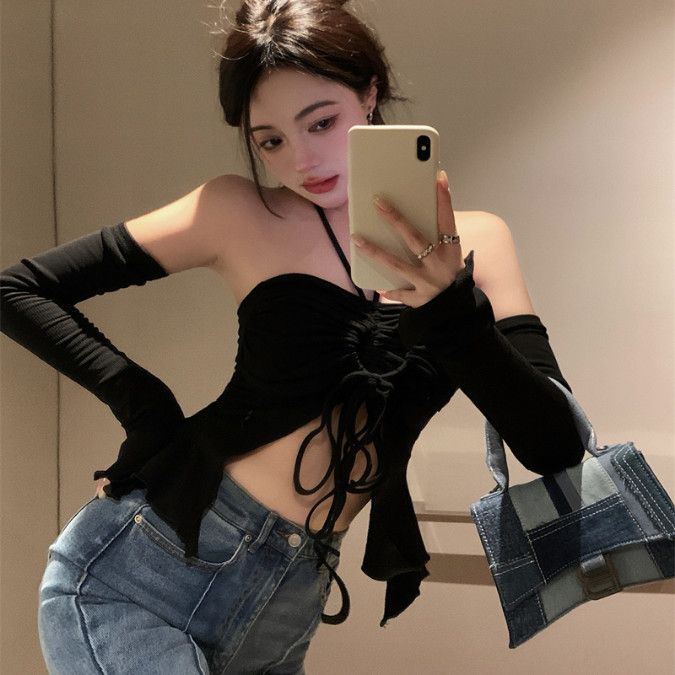 Áo Thun COZOK Tay Dài Trễ Vai Thời Trang Quyến Rũ Cho Nữ