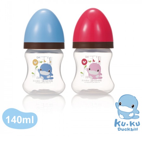 BÌNH SỮA NHỰA PP CỔ RỘNG KUKU KU5929A - 140ML
