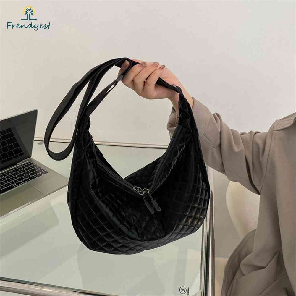 Túi Đeo Chéo Vải Bông Mềm Thời Trang Thu Đông Cho Nữ