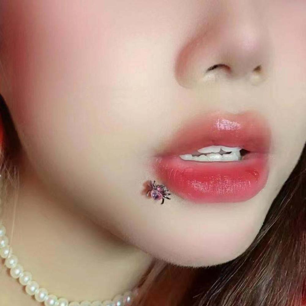 LOMBARD Khuyên Tai Xỏ Lỗ Nhiều Màu Sắc Phong Cách Ins Ngọt Ngào Cho Nữ