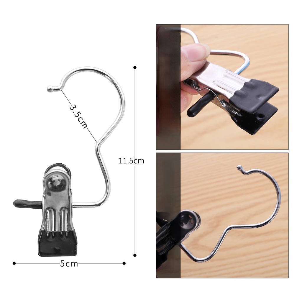 Giá Đỡ Kẹp Túi Snack / Mũ / Khăn Tắm Đa Năng Bằng Thép Không Gỉ
