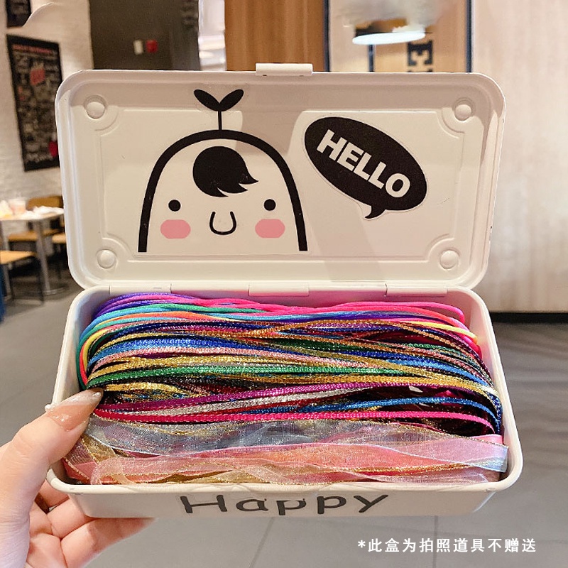 Tóc Tóc Sợi Dây Màu Bảy Màu Dây đeo đầu Hàn Quốc Dây Buộc Tóc Bẩn Thần Khí Tóc Trẻ Em Trang Trí Mũ