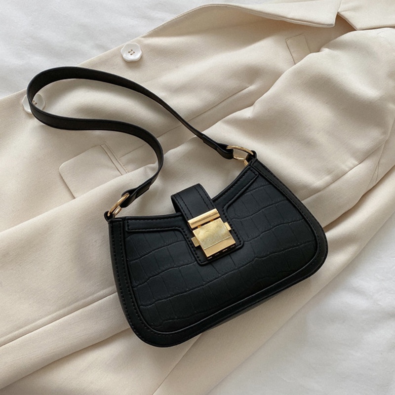 Ielgy Túi đeo dưới cánh tay Vuông Nhỏ Kết Cấu niche Cao Cấp Dành Cho Nữ