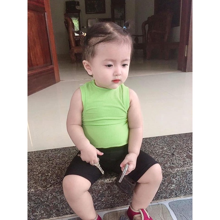 Áo Sát Nách Bé Gái Vải Tăm Lạnh Mềm Mát, Thấm Hút Mồ Hôi, Dễ Phối Đồ - BabyBoo - SNTL