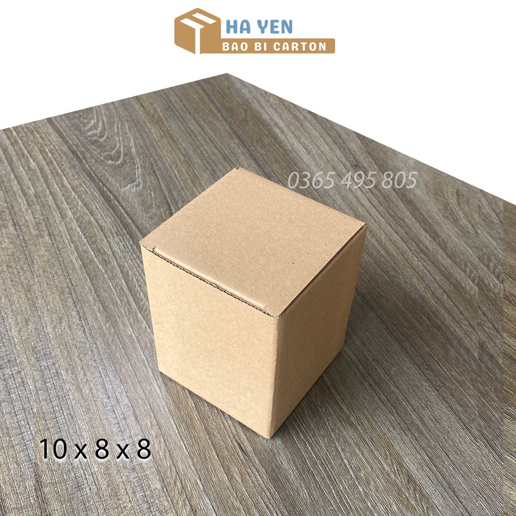 8 x 8 x 10 cm -  Combo 100 Hộp Carton nắp gập 8x8x10 cm