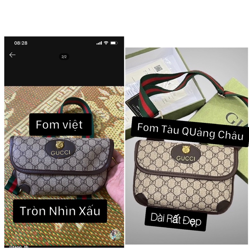 Túi đeo chéo nam nữ Gc Fullbox hộp giấy thẻ , túi đeo vai cao cấp