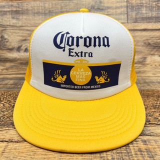 Corona Extra Nam Trucker Hat Vàng Snapback Nhập Khẩu Mũ Lưới Bia Mexico
