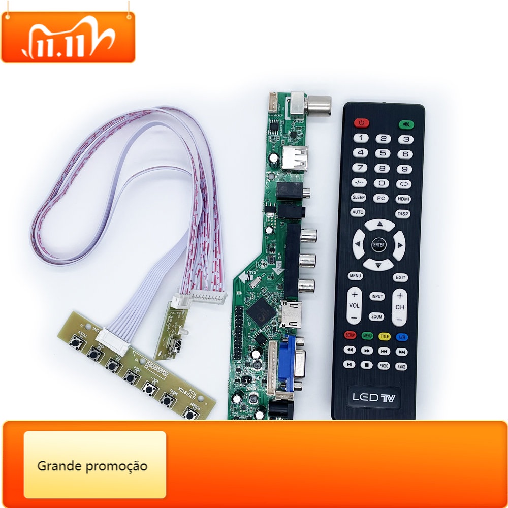 Bảng Mạch Điều Khiển QSJZHY V53 VGA HD-MI USB TV 15-42 Inch