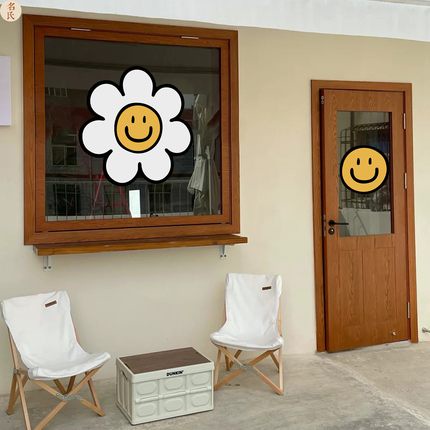 HÌNH DÁN DAISY SMILE TRANG TRÍ GƯƠNG CỬA HÀNG CUTE