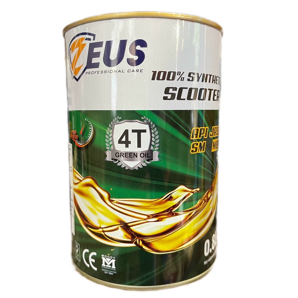 Dầu Nhớt Xe Tay Ga ZEUS Scooter 10w40 4T 100% Synthetic 800ml