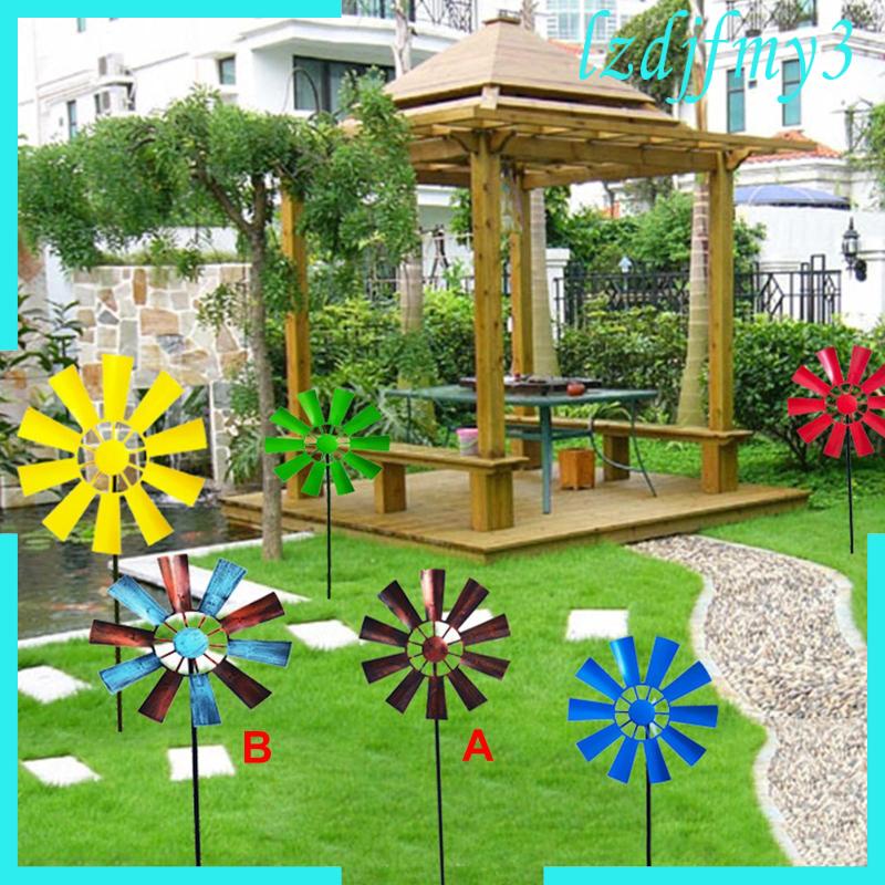 Cối Xay Gió Kim Loại Trang Trí Sân Vườn Ngoài Trời