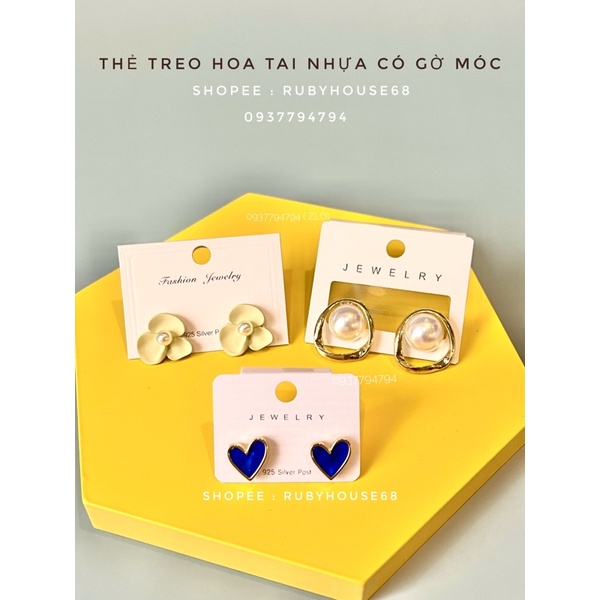 Thẻ treo hoa tai bằng nhựa