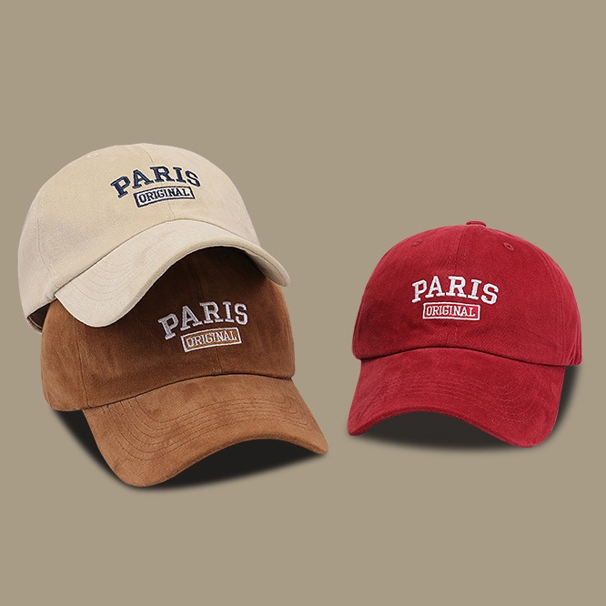 LINJW Mũ Lưỡi Trai Cotton Màu Trơn Thêu Chữ Thời Trang Unisex 2023