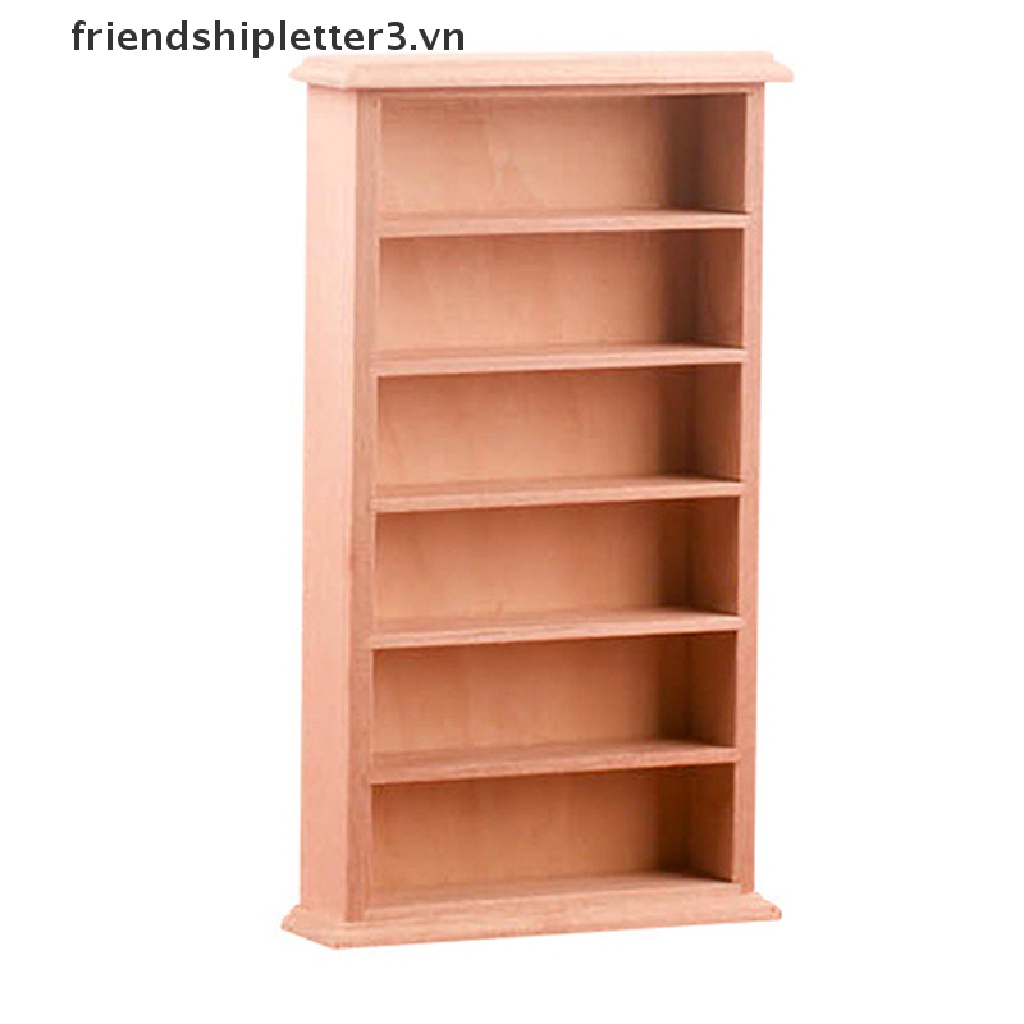 Mô Hình Kệ Sách Mini Tỉ Lệ 1: 12 Dùng Để Trang Trí Nhà Búp Bê