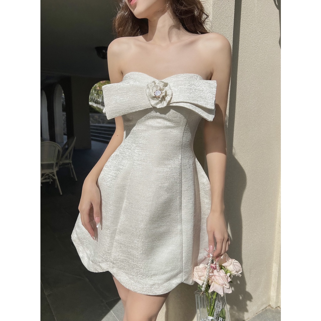 Đầm dự tiệc cúp ngực đính đá Aurora Dress - COQUI