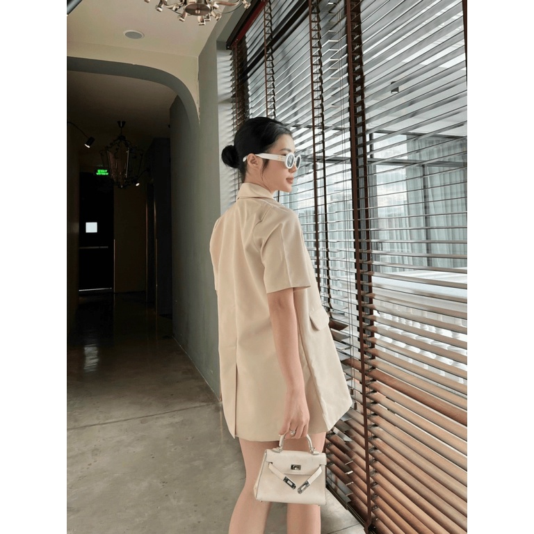(HÀNG MỚI) MUA ĐI CHỜ CHI - SET COTTON LẠNH ÁO BRA ĐEN MIX ÁO KHOÁC NGOÀI FORM RỘNG MĨX QUẦN SHORT NGẮN CỰC SANG CHẢNH Đ