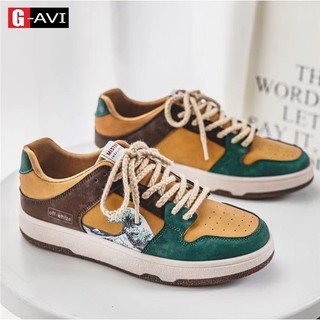 [HÀNG HOT TREND-2023] Giày thể thao Sneaker nam, Giày Nam Cổ Thấp Da PU Bền Đẹp AVI- A16, 381