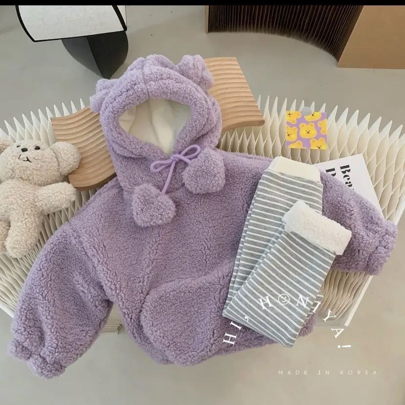 Áo Khoác Nỉ Dễ Thương Phong Cách Phương Tây Cho Bé Gái