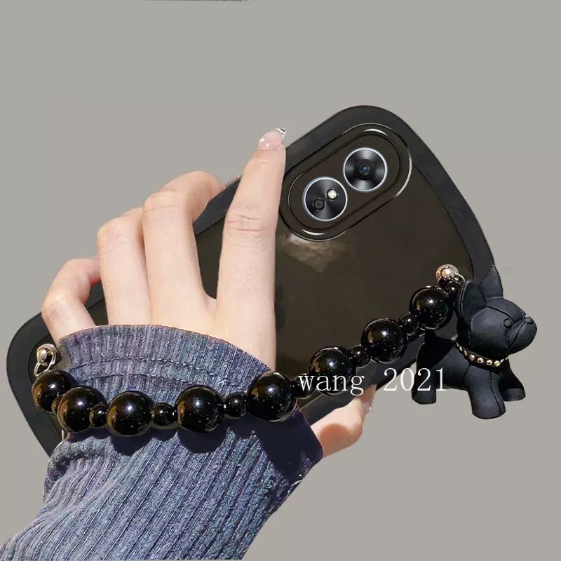 Ốp Điện Thoại Mềm Trong Suốt Màu Trơn Có Vòng Tay & Búp Bê Cho OPPO Reno8 T 5G 4G Reno 8T 8 T 2023