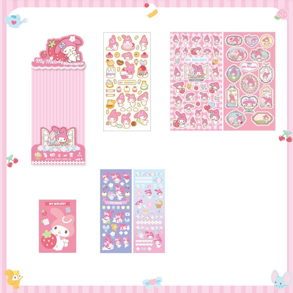 Bộ Sticker Kuromi Kawaii Dán Trang Trí Sổ Tay DIY