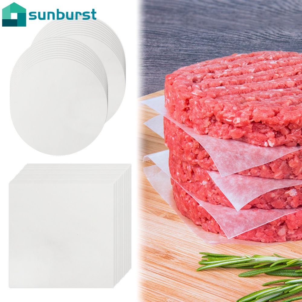 Bộ 100 Giấy Lót Nướng Bánh Hamburger Chống Dính Dùng Một Lần Tiện Dụng