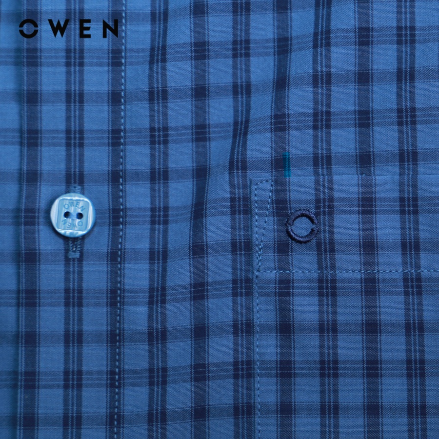 OWEN - Áo sơ mi dài tay Regular Fit màu Xanh Bamboo - AR230010DT