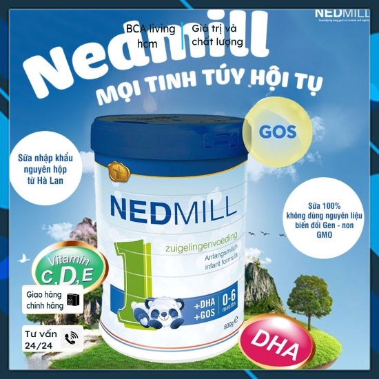 Nedmill Stage 1 Sữa công thức dành cho trẻ từ 0-6 tháng tuổi thích hợp là nguồn dinh dưỡng cho bé