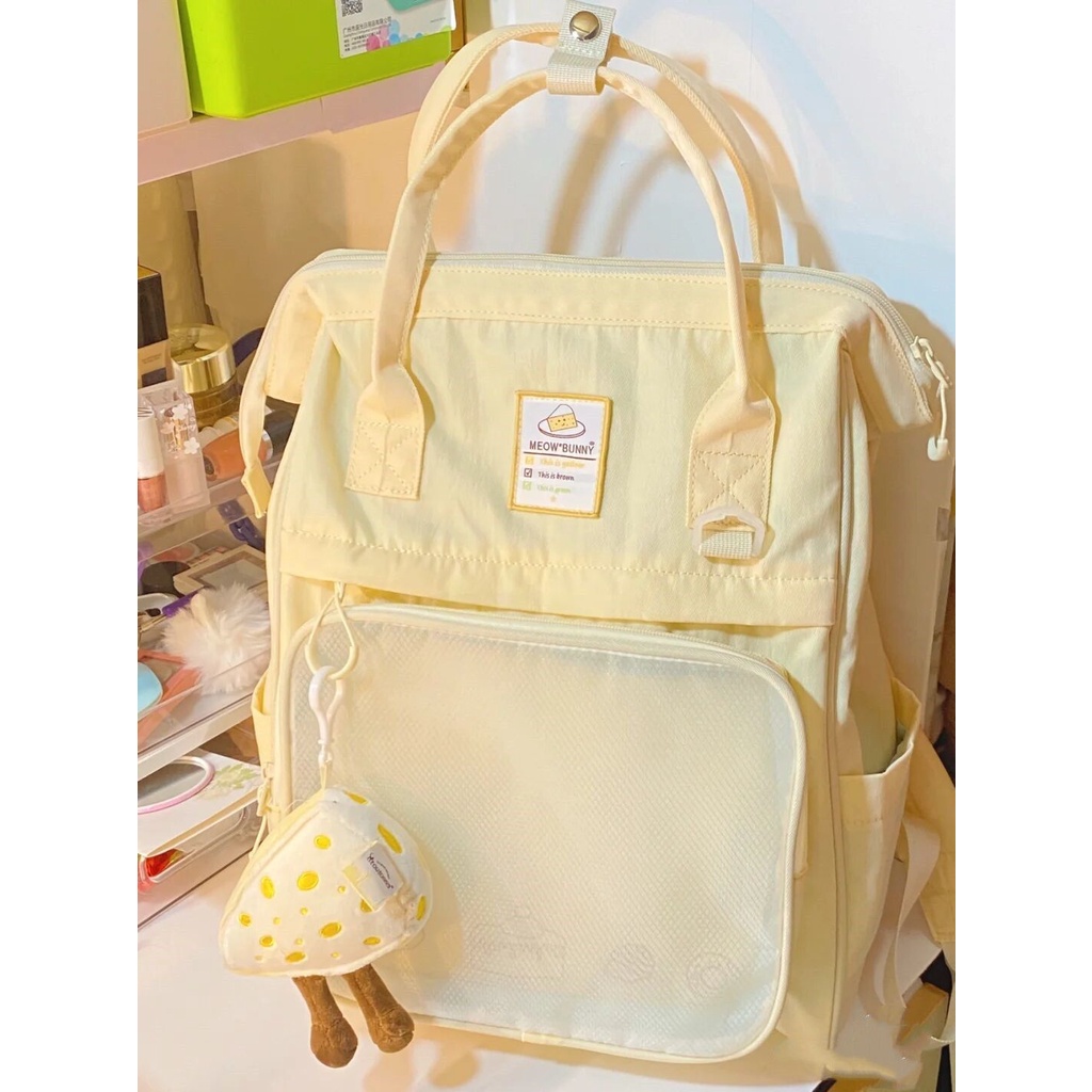 🎈🎈Ba lô máy tính Ba lô công suất lớn Ba lo Đi Học Cỡ Lớn Hình Phô Mai Dễ Thương Cho Nữ Ba lô dễ thương Ba lô phô mai Ba lô đơn giản