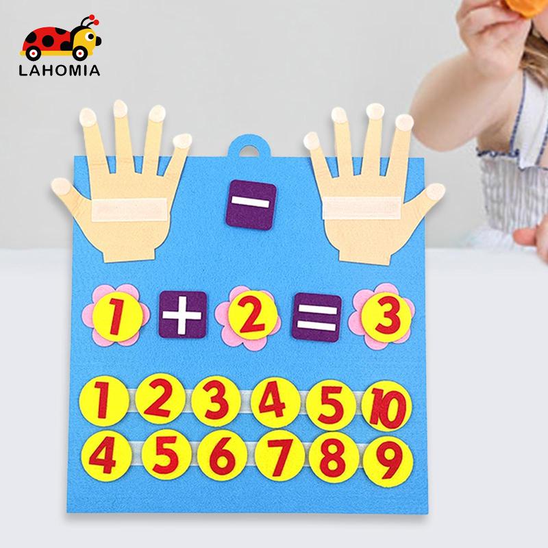 LAHOMIA Đồ chơi bảng đếm số ngón tay cảm biến phương pháp Montessori cho bé