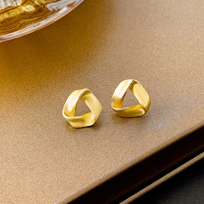 Bông Tai Mạ Bạc 925 Đính Đá Thời Trang Hàn Quốc Đơn Giản Cho Nữ