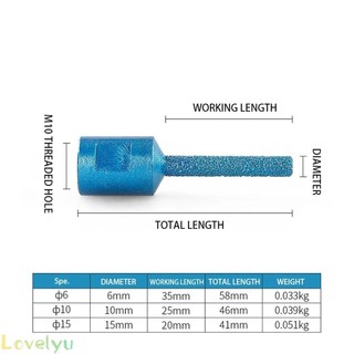 ⭐LOVE⭐ Milling Cutting Blue Diamond Particles Efficient Performance 6/10/15mm