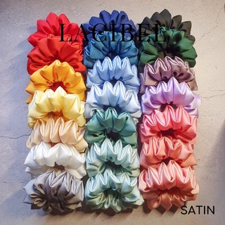 Cột tóc vải LACIBEL scrunchies, dây buộc tóc lụa satin cao cấp