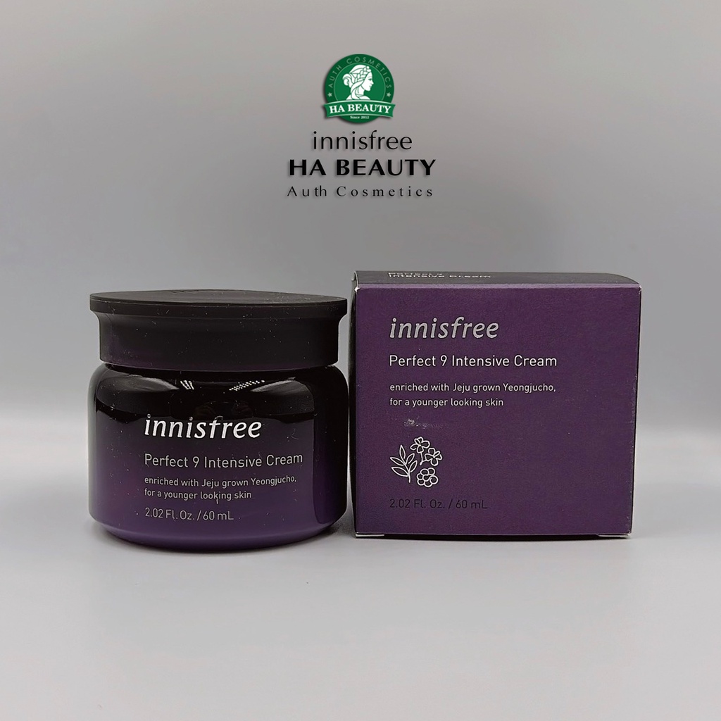 Kem dưỡng chống lão hóa chuyên sâu 9 loại thảo mộc innisfree Perfect 9 Intensive Cream 60 ml