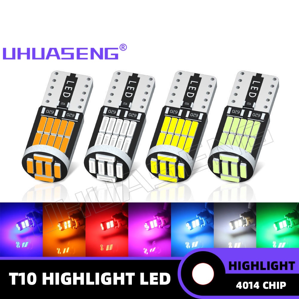 Đèn LED T10 26SMD W5W WY5W 194 168 4014 12V Ánh Sáng Trắng Chất Lượng Cao Gắn Biển Số Xe Hơi