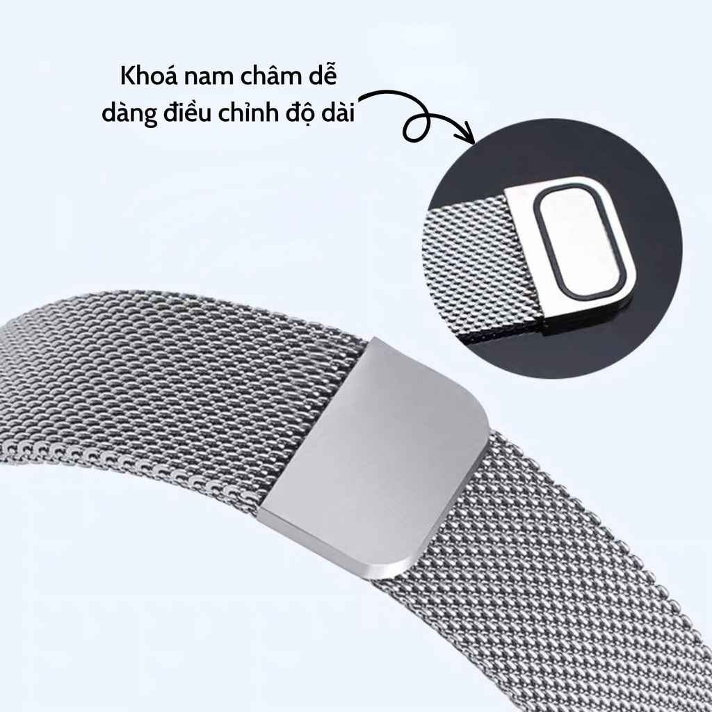 Dây Thép Không Rỉ Cho Đồng Hồ Thông Minh, Siêu bền, Lực Hút Nam Châm Mạnh